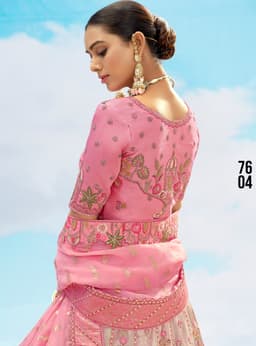 Pink Embroidered Lehenga for Wedding & Reception Wear