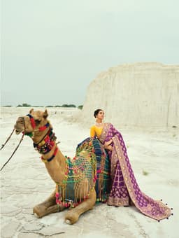 Wine Georgette Bridal Bandhej Saree
