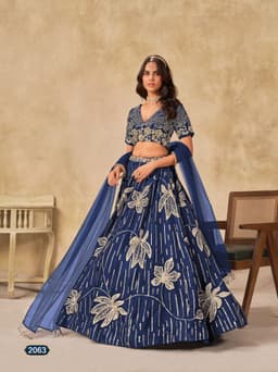 Royal blue Indian Lehenga Dress outfit