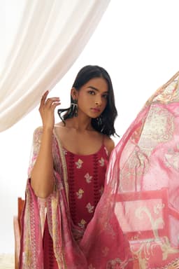 Rose Pink Organza Suit