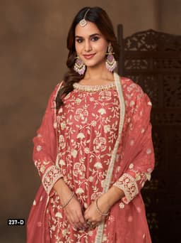 Coral Pink Palazzo Suit