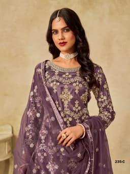 Lavender Net Palazzo Suit