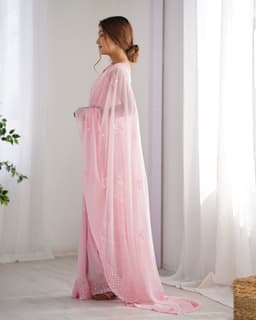 Pink Party Wear Georgette Saree