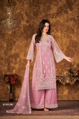 Dusty Pink Designer Palazzo Suit