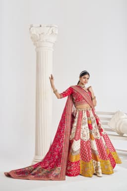 Rani Pink Banarasi Bridal Lehenga