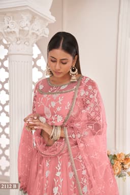 Blush Pink Butterfly Net Lehenga Choli