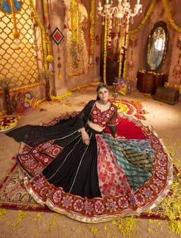 Designer Multicolor Navratri Lehenga Choli for Garba