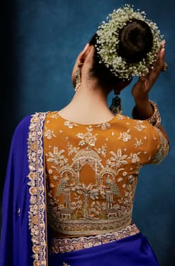 Royal Blue Fancy Saree with Premium Embroidered Border