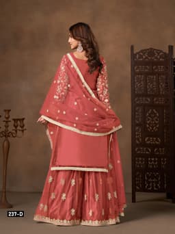 Coral Pink Palazzo Suit