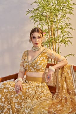 Mustard Designer Lehenga Choli