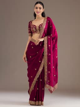 Royal Maroon Tissue Silk Saree for Wedding Wear