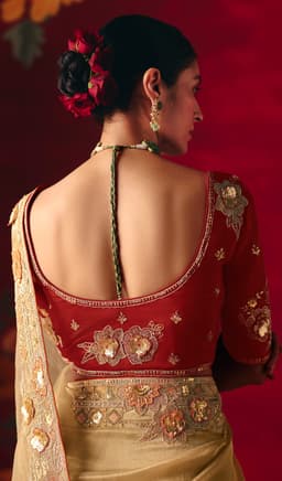 Beige Wedding Festive Designer Saree