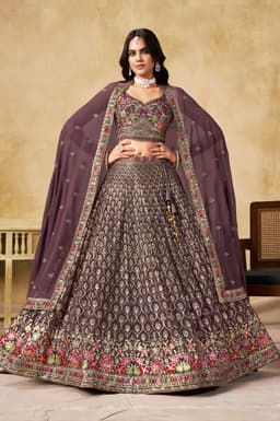 Light Purple Embroidered Lehenga Choli