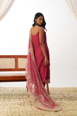 Rose Pink Organza Suit