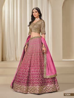 Rani-Pink-Chinon-Silk-Lehenga