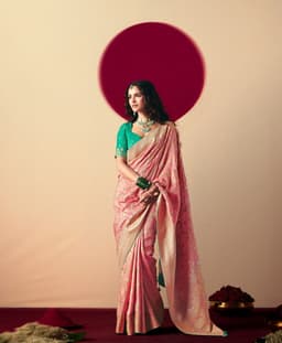 Pink Designer Saree for Wedding & Festive Wear