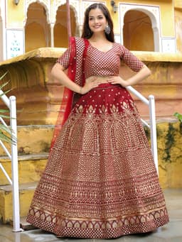 Maroon Indian Lehenga UK for women