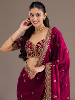 Royal Maroon Tissue Silk Saree for Wedding Wear