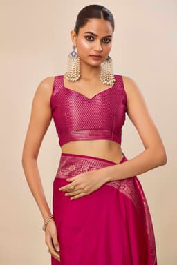Pink Wedding Dola Silk Saree