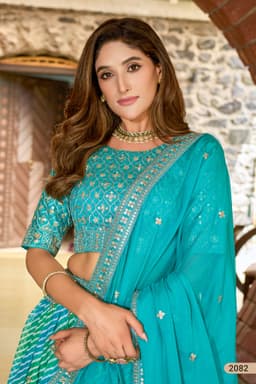 Turquoise Blue Designer Lehenga Choli