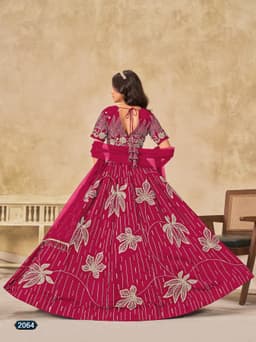 Hot Pink Designer Embroidered Lehenga Choli