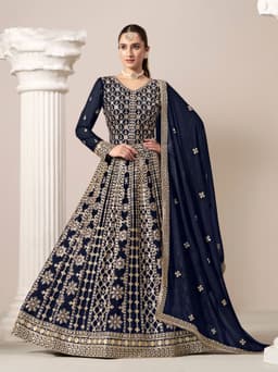 Royal Navy Flair Anarkali Suit