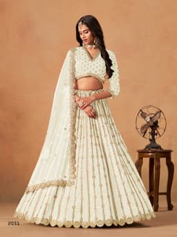 White Bridal Lehenga For Wedding look