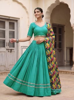 Sea Green Lehenga for Navratri, Garba & Festive Wear