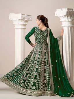Majestic Green Flair Anarkali