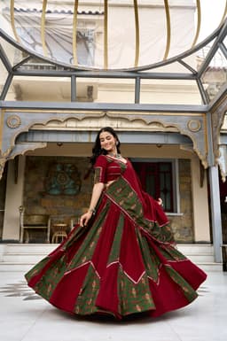 Black Maroon Lehenga for Navratri, Garba & Festive Wear