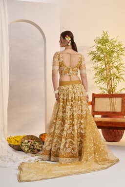 Mustard Designer Lehenga Choli