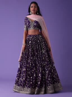 Purple Indian Lehenga For Women outfit