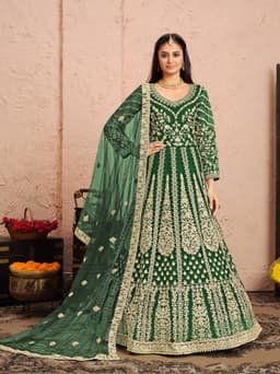 Royal Green Wedding Anarkali