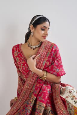 Rani Pink Banarasi Bridal Lehenga