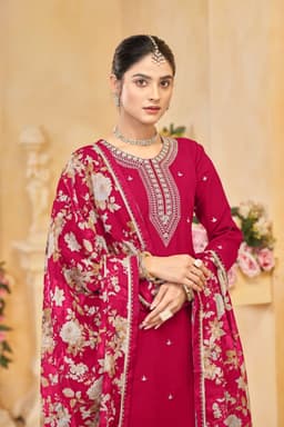 Rani Pink Roman Silk Palazzo Suit