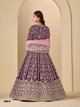 Purple Velvet Designer Anarkali