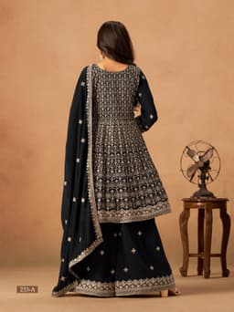 Black Georgette Palazzo Suit