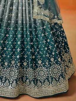 Dove Blue Designer Lehenga Choli with Zari & Sequin Work