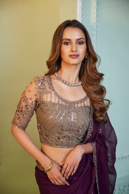 Wine Purple Pure Chiffon Silk Saree for Evening Wear