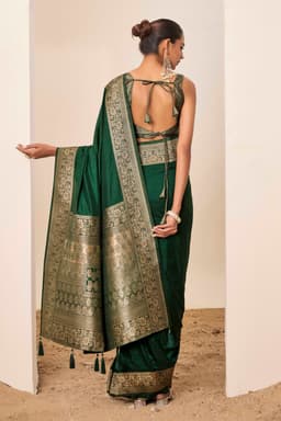 Green Wedding Dolla Silk Saree