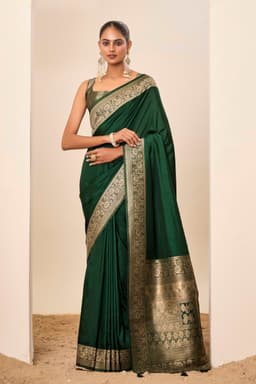 Green Wedding Dolla Silk Saree