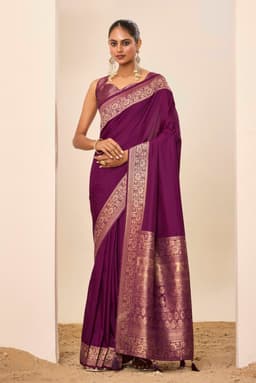 Royal Wine Dola Silk Saree