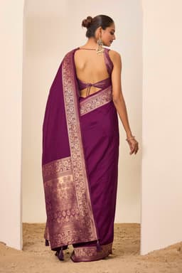 Royal Wine Dola Silk Saree