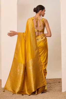 Royal Mustard Dola Silk Saree