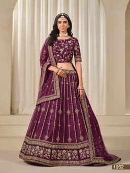 Wine Purple Wedding Lehenga