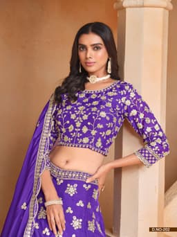 Royal Purple Engagement Lehenga Choli