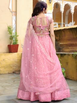 Pink Bridesmaid Lehenga Choli