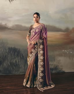 Wine Purple Wedding Saree Collection