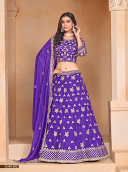 Royal Purple Engagement Lehenga Choli