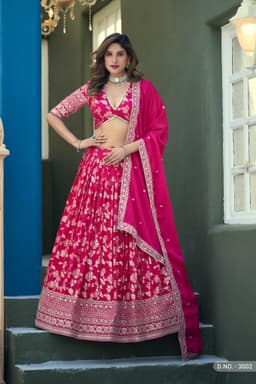 Pink Bridesmaid Lehenga for Engagement Wear
